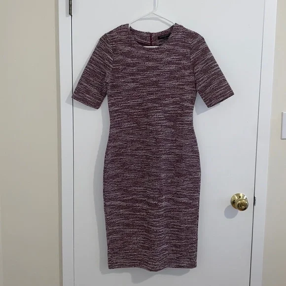 Banana Republic | Dresses | Midi Work Dress Burgundy | Poshmark